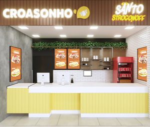 Fachada de uma loja Croasonho
