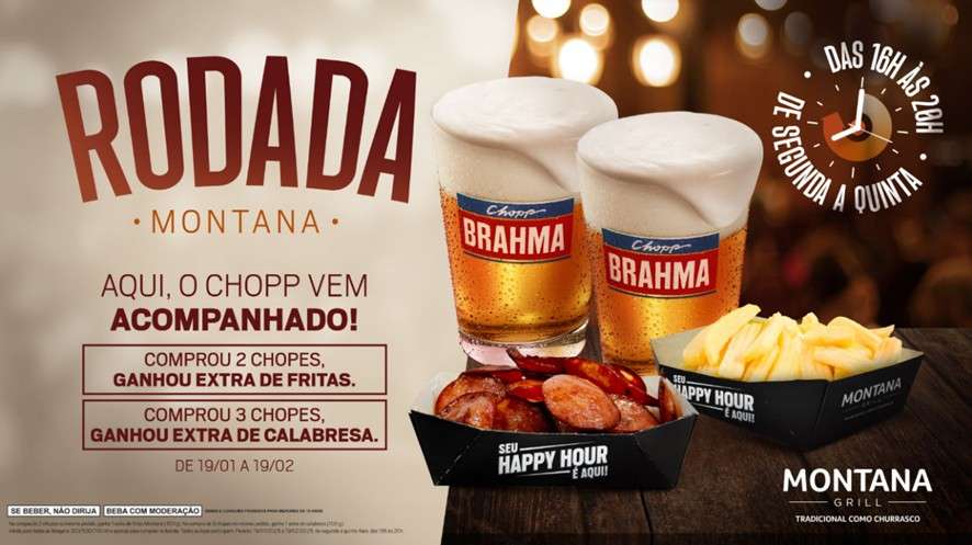 Montana Grill lança promoção especial de chopes no verão